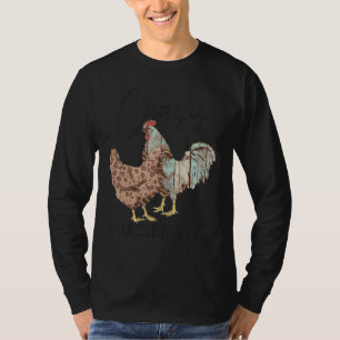 Camiseta Chicken loco Lady Chicken Animal Farm Vintage