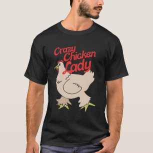 Camiseta Chicken loco Lady Larga Manga Tshirt Chicken Love