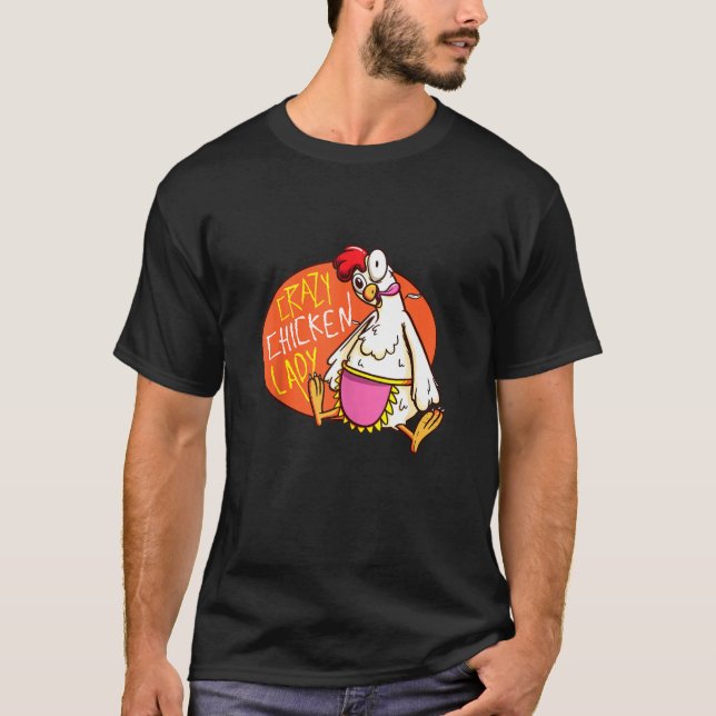 Camiseta Chicken loco Lady Mama Hen Mom Lover Farmer (Anverso)