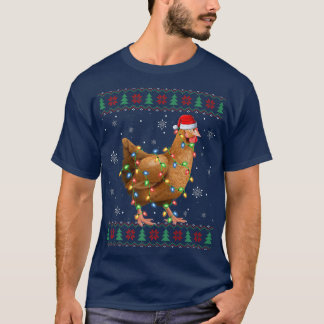 Camiseta Chicken Lover Xmas ilumina a Chris un pollo fea