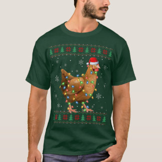 Camiseta Chicken Lover Xmas ilumina a Chris un pollo fea