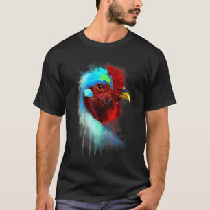 Camiseta Chicken Mano de agua de drenaje de color Splash Ar