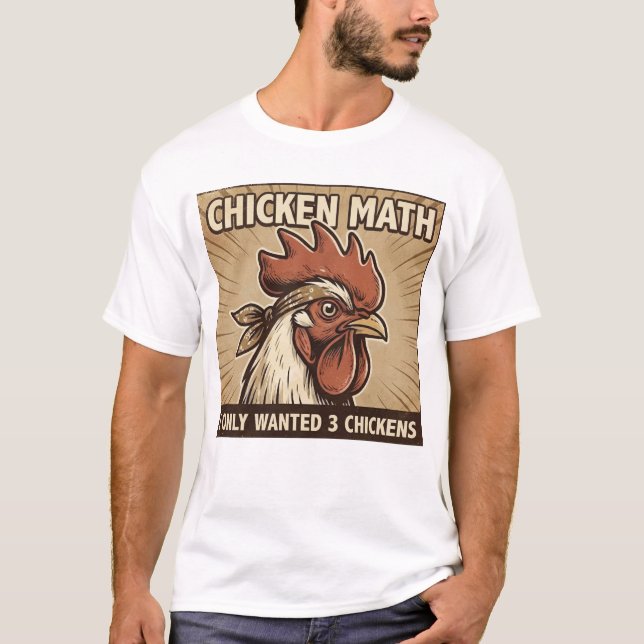 Camiseta Chicken Math Funny Vintage Backyard Farming (Anverso)