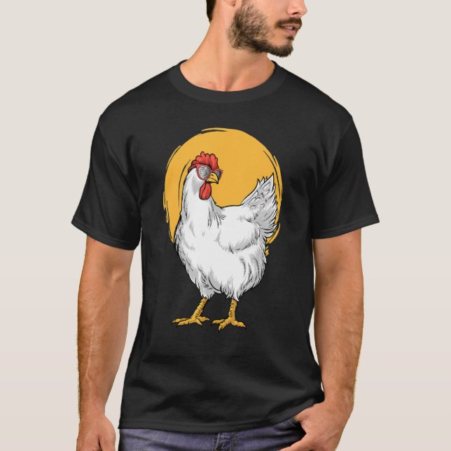 Camiseta Chicken mujeres Chica gafas de sol pollo (Anverso)