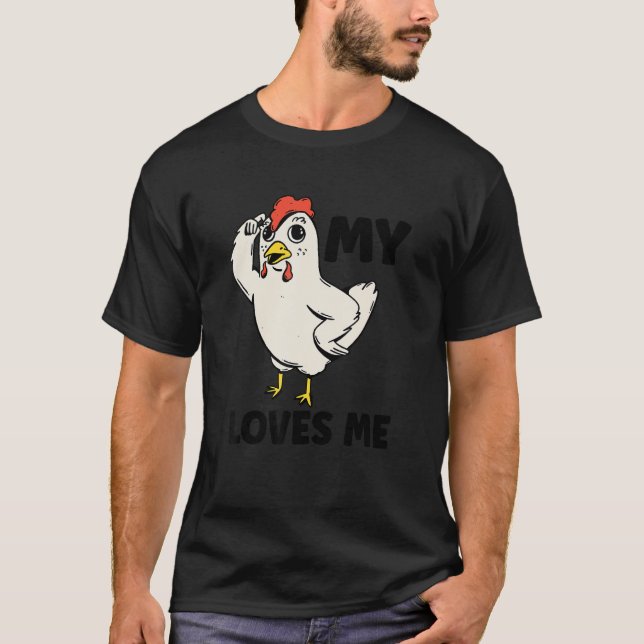 Camiseta Chicken   My Aunt Loves Me for Nephew & Niece 1 (Anverso)