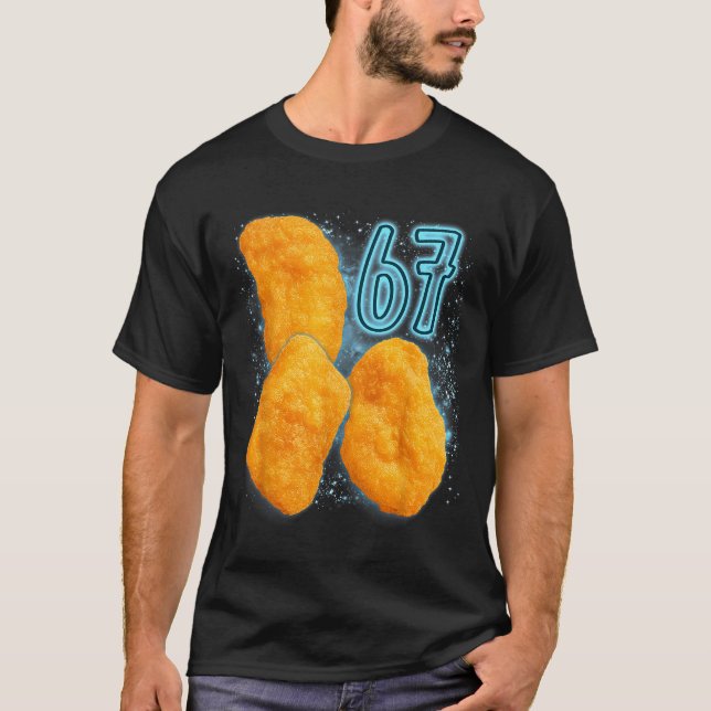 Camiseta Chicken Nugget Lover 67 Meme Six Seven Fried Chick (Anverso)