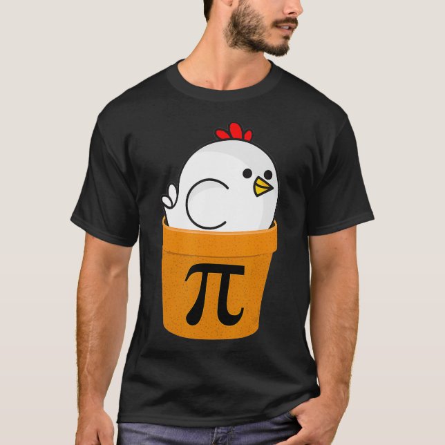 Camiseta Chicken Pot Pi , Funny Math Day Gifts  (Anverso)