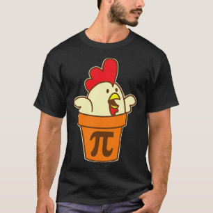Camiseta Chicken Pot Pi Geek Pie Matemáticas Pun Funny