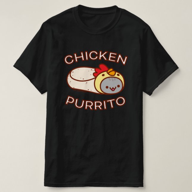 Camiseta CHICKEN PURRITO Cat Burrito T-SHIRT (Diseño del anverso)