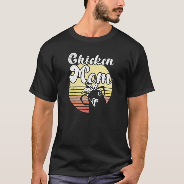 Camiseta Chicken retro de pollo barato Pollo de sol Mamá ga (Anverso)