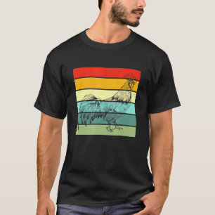 Camiseta Chicken Sunset Retro Vintage Animal Lover