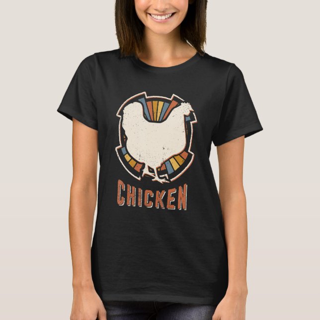 Camiseta Chicken Vintage Classic Retro Amor animal (Anverso)