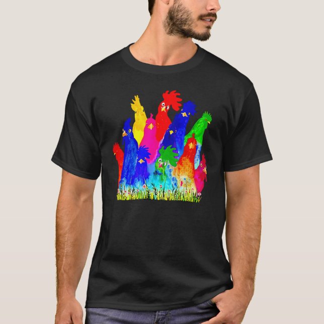 Camiseta Chicken Watercolor  For Men Women (Anverso)