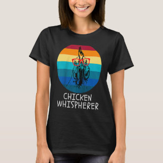 Camiseta Chicken Whisperer with Retro Sunset  Backyard Chic
