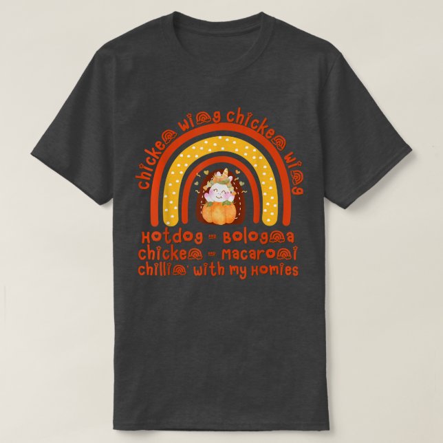 Camiseta Chicken Wing Chicken Wing Hotdog & Bologna Thanksg (Diseño del anverso)