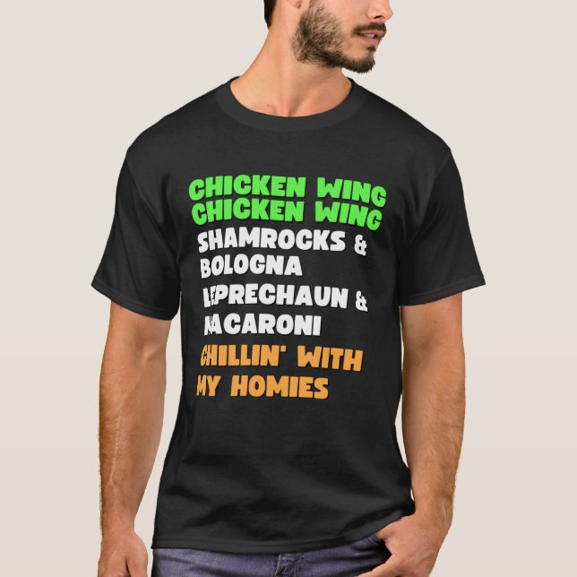 Camiseta Chicken Wing Chicken Wing Song Hot Dog Bologna St  (Anverso)