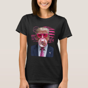 Camiseta Chicle Bomba Trump Rosa 4 De Julio Bandera America