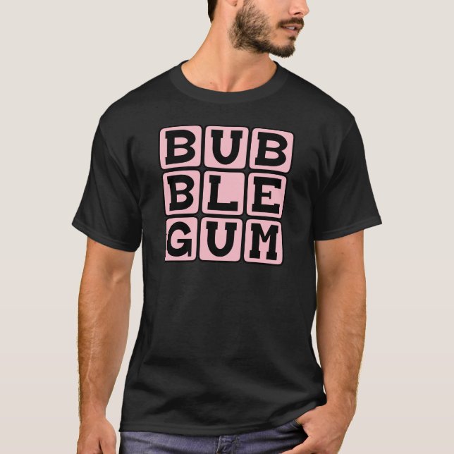 Camiseta Chicle Bubblegum, Color y Caramelo (Anverso)