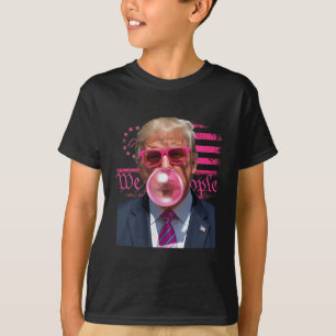 Camiseta Chicle Burbuja Divertido Donald Trump Rosa 4 De Ju