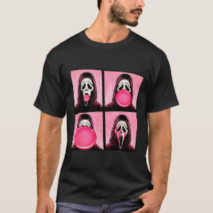 Camiseta Chicle De Burbuja De Cara De Miedo En Octubre Noso