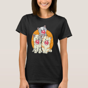 Camiseta Chicle de Burbujas de Gato Felino