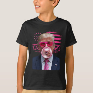 Camiseta Chicle en Bomba Trump Rosa 4 De Julio Bandera Amer