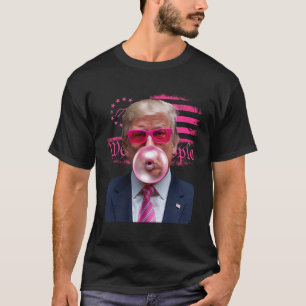 Camiseta Chicle en Bomba Trump Rosa 4 De Julio Bandera Amer