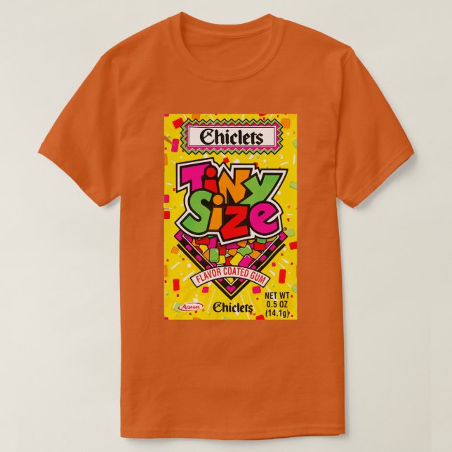 Camiseta Chiclets De Pequeño Tamaño Flavor Goma Recubierto  (Diseño del anverso)