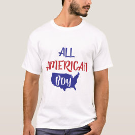 Camiseta Chico Americano Patriótico Mapa de EE. UU. Niños