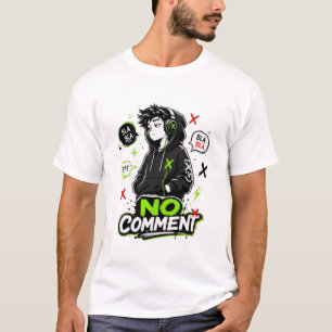 Camiseta Chico Anime Antisocial Introvertido Graffiti Sin C