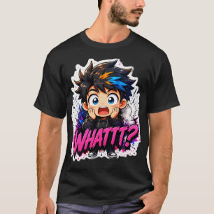 Camiseta Chico Anime Chibi Sorprendido "¿QUÉÉÉ?" - Pai Colo