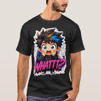 Camiseta Chico Anime Chibi Sorprendido "¿QUÉÉÉ?" - Pai Colo