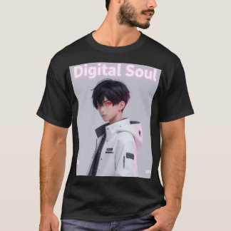 Camiseta Chico Anime Genial Ropa Techwear Ojos Rojos Estéti