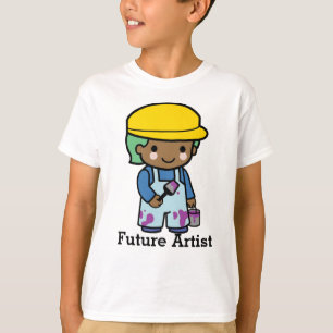 Camiseta Chico artista del futuro en overoles y pintura vio