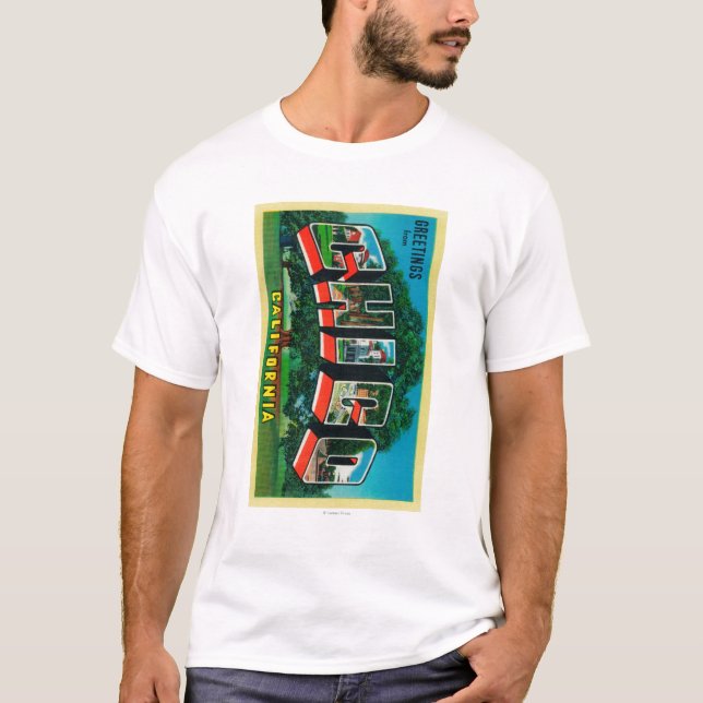 Camiseta Chico, California - escenas grandes de la letra (Anverso)