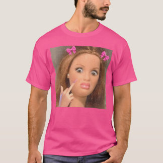 Camiseta Chico Cara de Muñeca Meme Divertido