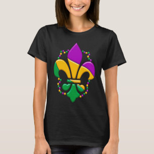 Camiseta Chico Chica Fleur De Lis Mardi Gras Salpicadura De