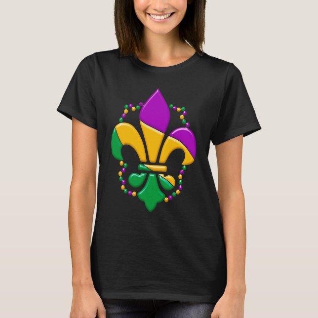 Camiseta Chico Chica Fleur De Lis Mardi Gras Salpicadura De (Anverso)