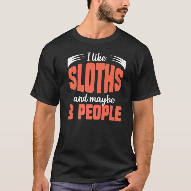 Camiseta Chico Chica Tradicional Me Gustan Las Sloths Y Qui (Anverso)