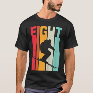 Camiseta Chico cumple 8 años Retro amante del esquí Esquiad