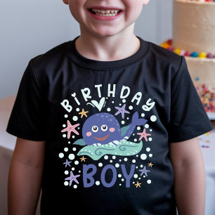 Camiseta Chico Cumpleañero Bajo el Mar Ballena Estrella de