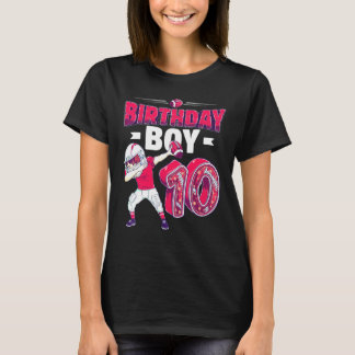 Camiseta Chico Dabbing 10 Años Fútbol Americano 10 Cumpleañ