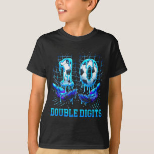 Camiseta Chico de 10 años cumpleaños doble dígito fútbol hi