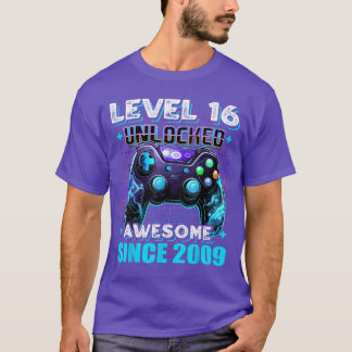 Camiseta Chico de 16 años cumpleaños Nivel 16 Jugador Video