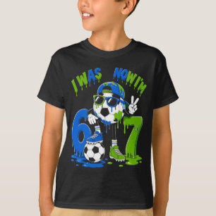 Camiseta Chico de 7 años cumpleaños fútbol helado goteo 7 a