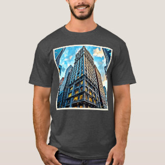 Camiseta Chico de arte de rascacielos de ciudad
