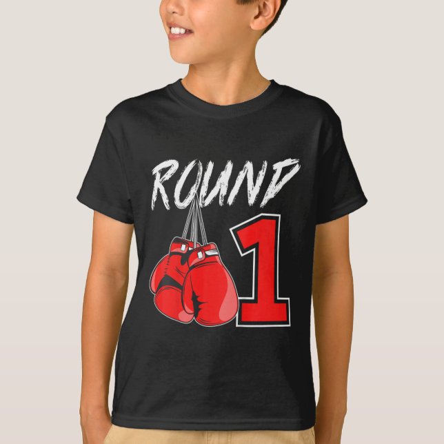 Camiseta Chico de boxeo en su 1er cumpleaños Cumpleaños de  (Anverso)