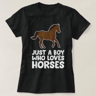Camiseta Chico de Caballo Solo un Chico que Ama los Caballo