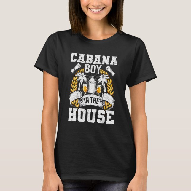 Camiseta Chico De Cabana En La Casa Bartending Bartender (Anverso)