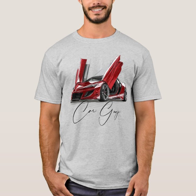 Camiseta Chico de coche Red Race Sports Car Supercar Adoles (Anverso)
